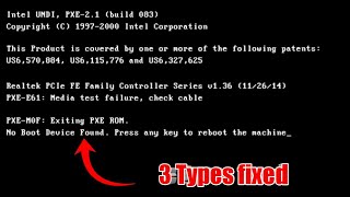 how to fix pxe mof exiting pxe rom no bootable device [upl. by Stanwood551]