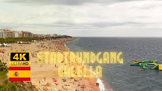 Stadtrundgang Calella in Spanien 4k 30FPS Walking Tour Calella Spain [upl. by Simetra]