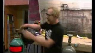 Adam Savage breaths in Sulphur Hexafluoride Hilarity ensues [upl. by Prouty]