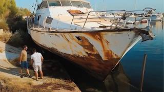 Family Buys 2500 Old YACHT and Renovates it Back to New  Start to Finish by SailingMelody [upl. by Romo205]