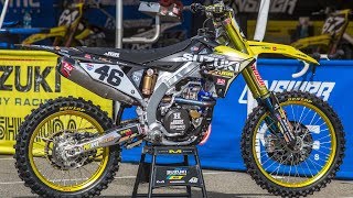 Inside Justin Hills Factory JGR Suzuki RMZ450  Motocross Action Magazine [upl. by Rolanda265]