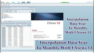 Interpolation Data Year To Monthly With EViews 13 [upl. by Miza189]