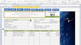 Crea imprime genera pdf envia con cotizaciones automáticas en Excel [upl. by Smail355]