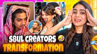 EPIC TRANSFORMATION 😱🤣 Ft S8UL Creators  Funny Reaction Video  Sherlock [upl. by Aihsatal]