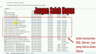 cara uninstall SQL Server 2008Tutorial Jinan [upl. by Annola]