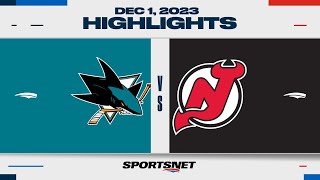 NHL Highlights  Sharks vs Devils  December 1 2023 [upl. by Alleyn721]