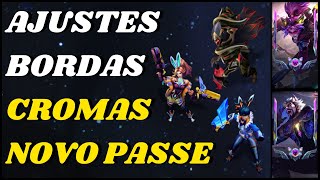 Ajustes em Bordas Esquadrão Anima e Cromas Novas Skins Passe Esquadrão Anima  League of Legends Lol [upl. by Newfeld989]