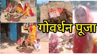 गोवर्धन पूजा करते हुए bharti Meena vlogs [upl. by Mchugh]