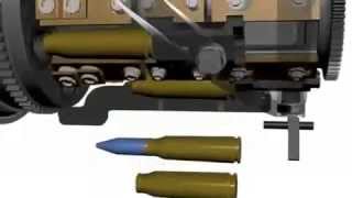 minigun M61A1 Gatling gun animation [upl. by Enelyk]