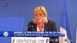 Départementales Marine Le Pen évoque quotun désaveu cinglantquot pour Valls [upl. by Quillon]