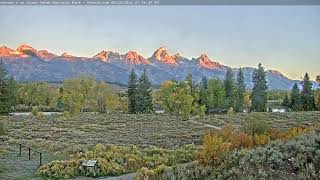 Teton Time Lapse of sunrise viewed from Dornans on September 24 2024 [upl. by Allegra]