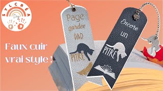 comment faire un marque page en simili cuir  DIY Cricut [upl. by Kitrak528]