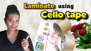 How to laminate using transparent tape  photo laminate at home  photo lamination [upl. by Aimaj761]