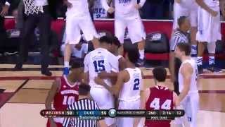 Duke vs Wisconsin Jahlil Okafor andone [upl. by Divod]