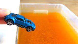 Small Diecast cars sliding into the water  4K Video [upl. by Fitts708]