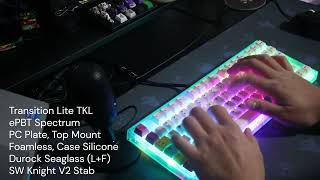 Transition Lite TKL  ePBT  Durock Seaglass [upl. by Oicinoid]