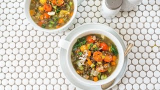 Easy Vegan Lentil Soup Slow Cooker [upl. by Berger]