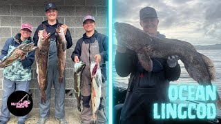 Fishing For SEA DRAGONS Off The Oregon Coast  UNDERWATER FOOTAGE  Big LINGS Caught [upl. by Enoj589]