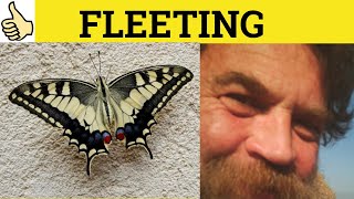 🔵 Fleeting Fleet  Fleeting Meaning  Fleet Examples  Fleeting Definition  GRE 3500 Vocabulary [upl. by Repip]