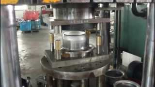 Hydraulic press doing fabrication for Stainless steel pot sink forming process [upl. by Sarid]