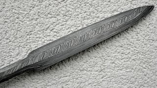 Bloomery Iron Damascus Knife [upl. by Alimac]