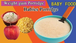 Healthy Best 3 Weight gain Summer Baby Food 6 Months Baby Food Rice Apple Porridge evening snacks [upl. by Lerej964]