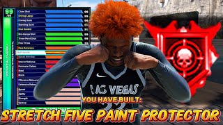 I MADE THE FIRST EVER “STRETCH FIVE PAINT PROTECTOR” on NBA 2K25 BEST CENTER BUILD [upl. by Aralomo576]