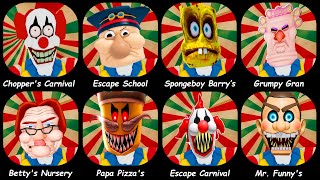 CHOPPERS CARNIVALEscape Mr Funnys Toy ShopSPONGEBOY ESCAPE THE CARNIVAL OF TERRORGRUMPY GRAN [upl. by Oironoh399]