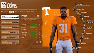 How To Create Jamal Lewis CFB 25 RTG [upl. by Eerot]