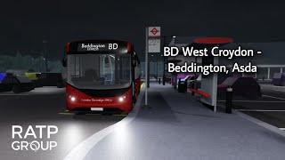 V12 Update Croydon Route BD to Beddington Asda [upl. by Dronel]