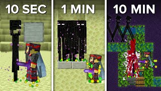 Minecraft Enderman XP Farm In 10 SECONDS 1 Minute amp 10 Minutes [upl. by Einahc]