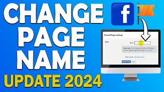 How to change Facebook page name on pclaptop UPDATE 2024 [upl. by Aissatsan]