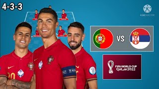 Portugal vs Serbia  Potential line up Portugal Qualifier World Cup 2022 [upl. by Nohsram425]