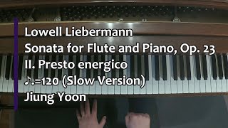 Piano Part Liebermann Sonata for Flute and Piano Op 23 II Presto energico ♪120 [upl. by Dawna]