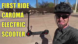 Caroma 500W Electric Scooter for Adults unboxing and first test ride founditonamazon [upl. by Ylen]