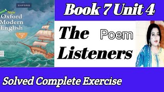 The Listeners Poem Class 7 Question Answer  Modern English Class 7 The Listeners Poem [upl. by Sucramraj565]