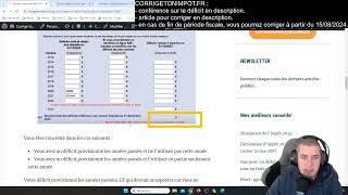 URGENT  Bug sur le déficit foncier sur la déclaration 2024 Comment vérifier et corriger [upl. by Kemppe]