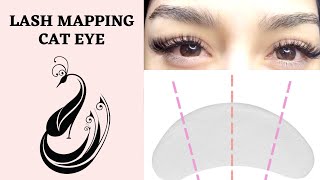 Easy Lash Mapping  Cat Eye Shape  Eyelash Extensions 101 [upl. by Anoit]