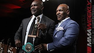 Mike Tyson Inducts Evander Holyfield into Hall of Fame [upl. by Helse930]