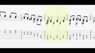 Luigi Boccherini Minuet with full tablaturesheet music for solo fingerstyle guitar [upl. by Ellennahc189]