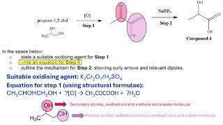 Alcohols oxidation and carbonyls reduction exam question [upl. by Siulegroj]