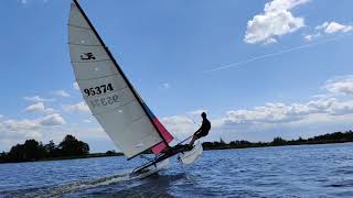 Hobie cat 16 sailing Giethoorn 2020 [upl. by Eitsyrhc]