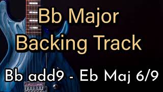 Bb Major Ionian Backing Track  Chill Rock Jam Track  90 bpm [upl. by Aelam]