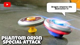 Phantom Orion special attack vs L Drago Destructor beyblade fight  phatom orion is best [upl. by Ahseeyt375]