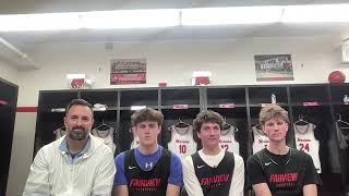 20242025 CVC Winter Sports Media Day Fairview Boys Basketball [upl. by Oniskey]