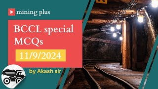 BCCL SPECIAL MCQ PART 04JOIN MINING PLUS7004481782 [upl. by Buckler824]