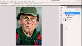 Adobe Photoshop CS5  Portrait de vieil homme [upl. by Nylakcaj]