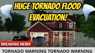 Greenville Wisc Roblox l Huge Tornado Storm EVACUATION FLOOD Rp [upl. by Anrol]