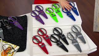 Sabatier Set of 2 5in1 Shears w Edgekeeper Sheath on QVC [upl. by Aikaj624]