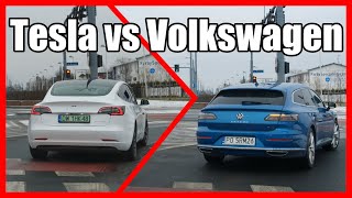 Tesla Autopilot FSD vs VW Travel Assist  test  Ania i Marek Jadą [upl. by Levon]